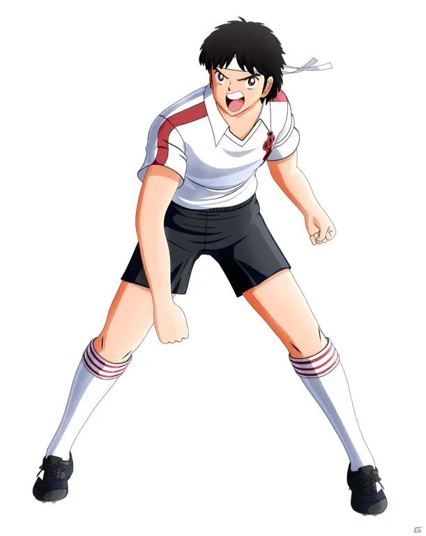 Gambar karakter-karakter utama dalam Captain Tsubasa