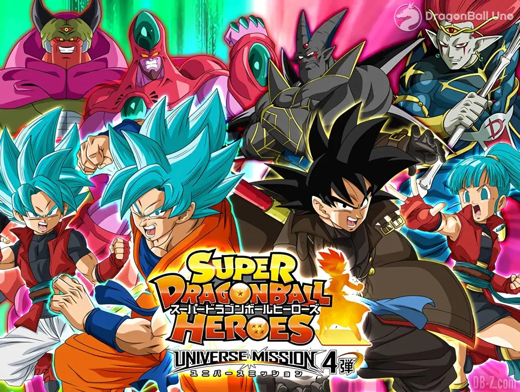 Gambar berbagai karakter Dragon Ball Heroes yang ikonik