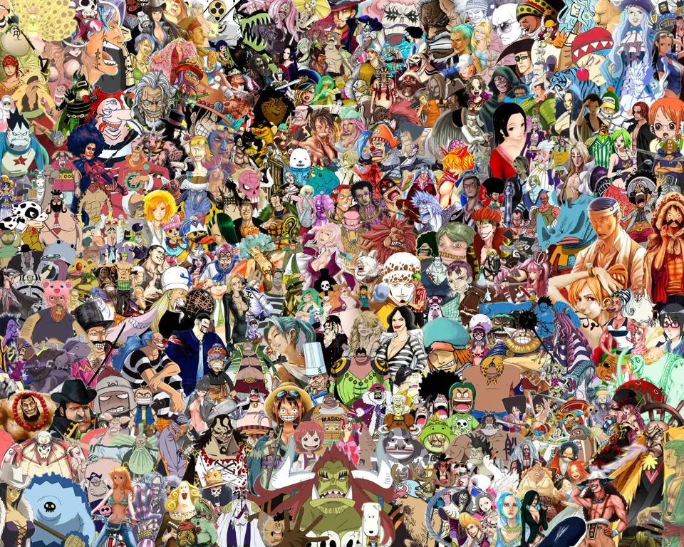 Gambar berbagai karakter One Piece