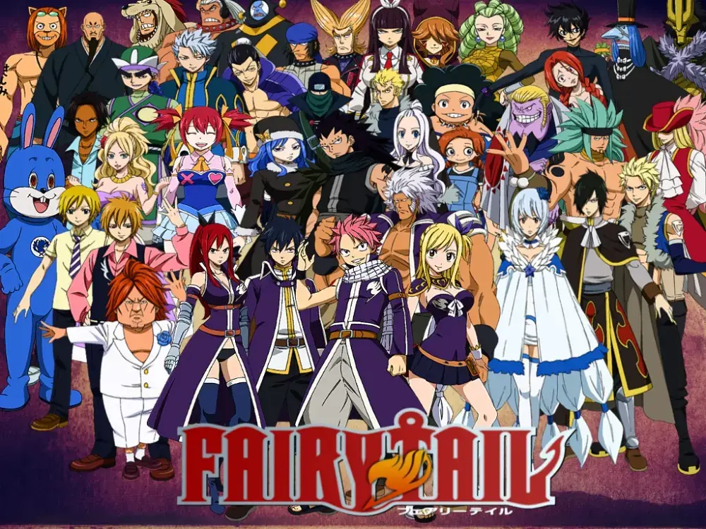 Gambar para karakter utama Fairy Tail manga