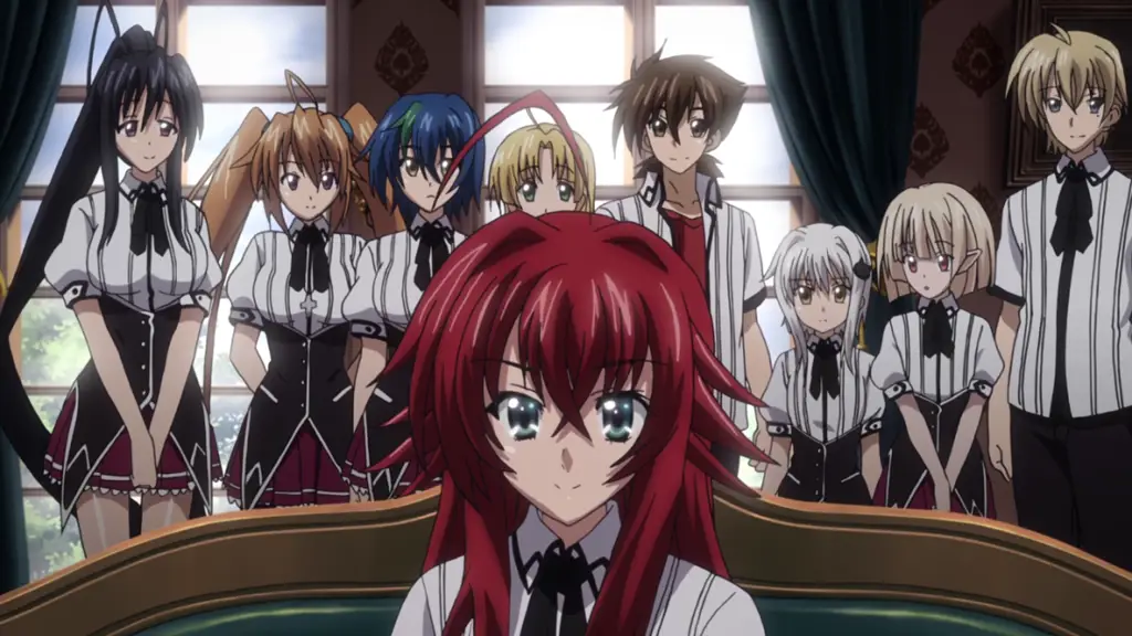 Gambar para karakter utama Highschool DxD