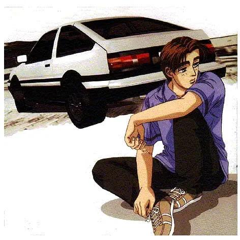 Gambar para karakter utama dalam anime Initial D