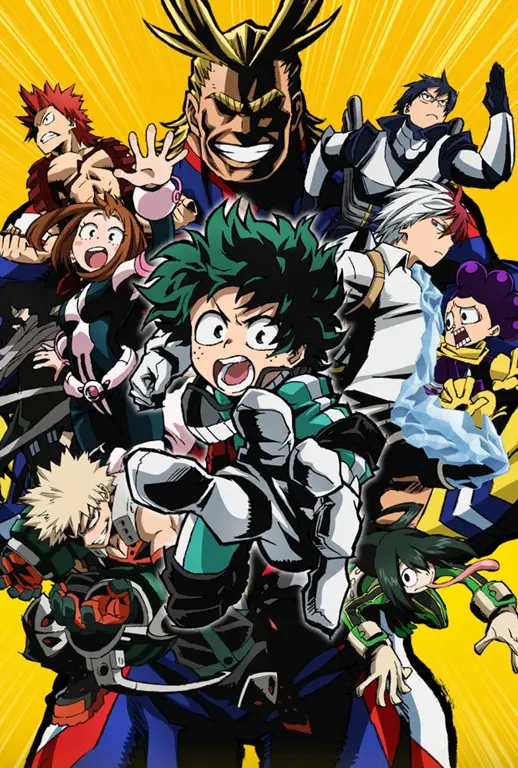 Gambar para karakter di My Hero Academia