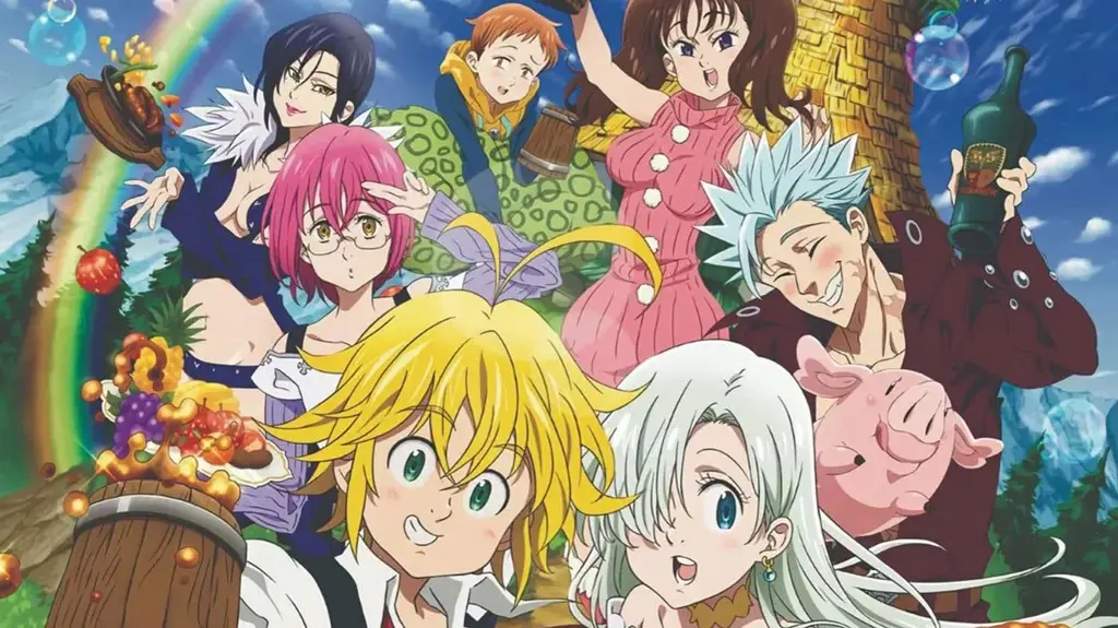 Ilustrasi para karakter Nanatsu no Taizai