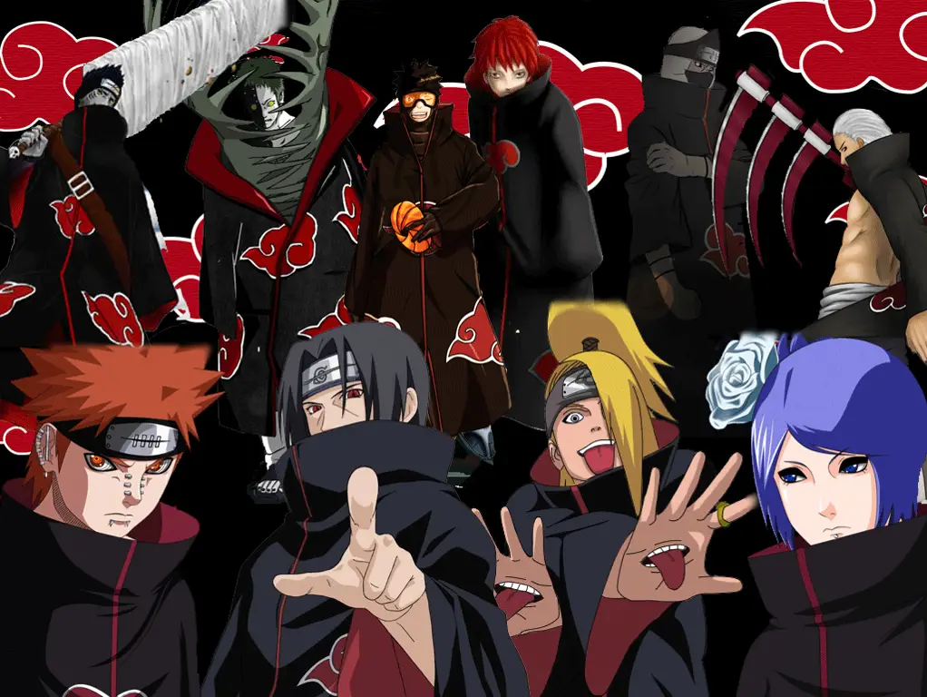 Gambar karakter-karakter utama Naruto Shippuden