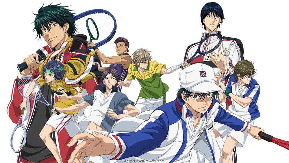 Gambar yang menampilkan beberapa karakter utama dalam anime The Prince of Tennis