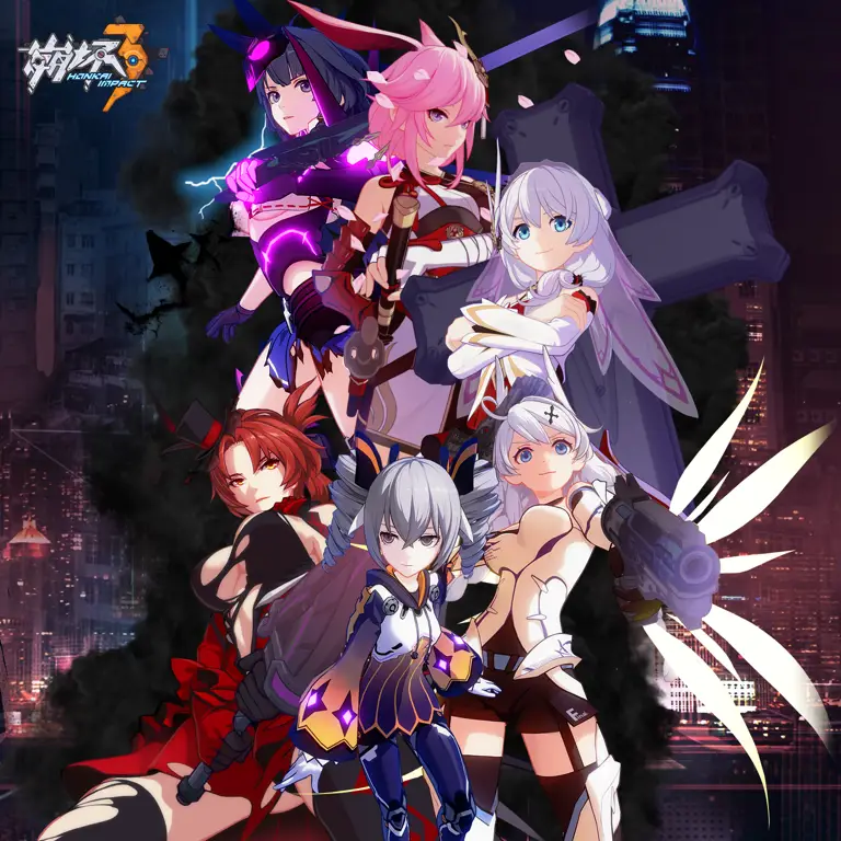 Gambar beberapa karakter Honkai Impact 3rd