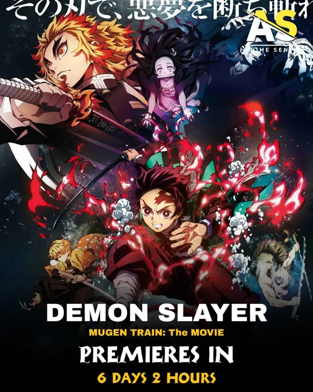 Gambar para karakter utama Demon Slayer