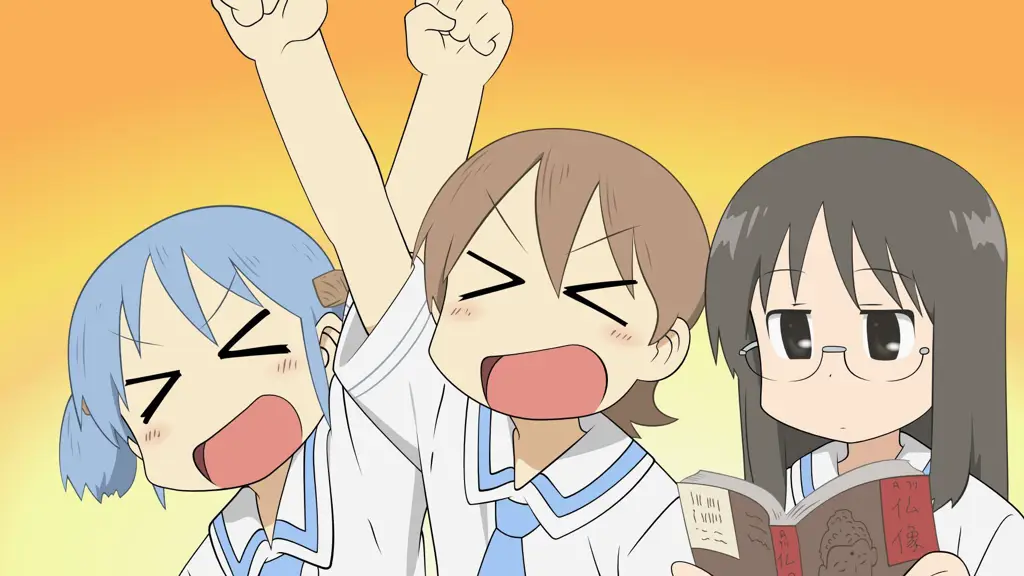 Gambar karakter-karakter utama Nichijou