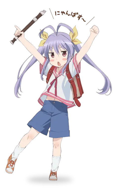 Karakter-karakter Non Non Biyori bergaya chibi yang menggemaskan