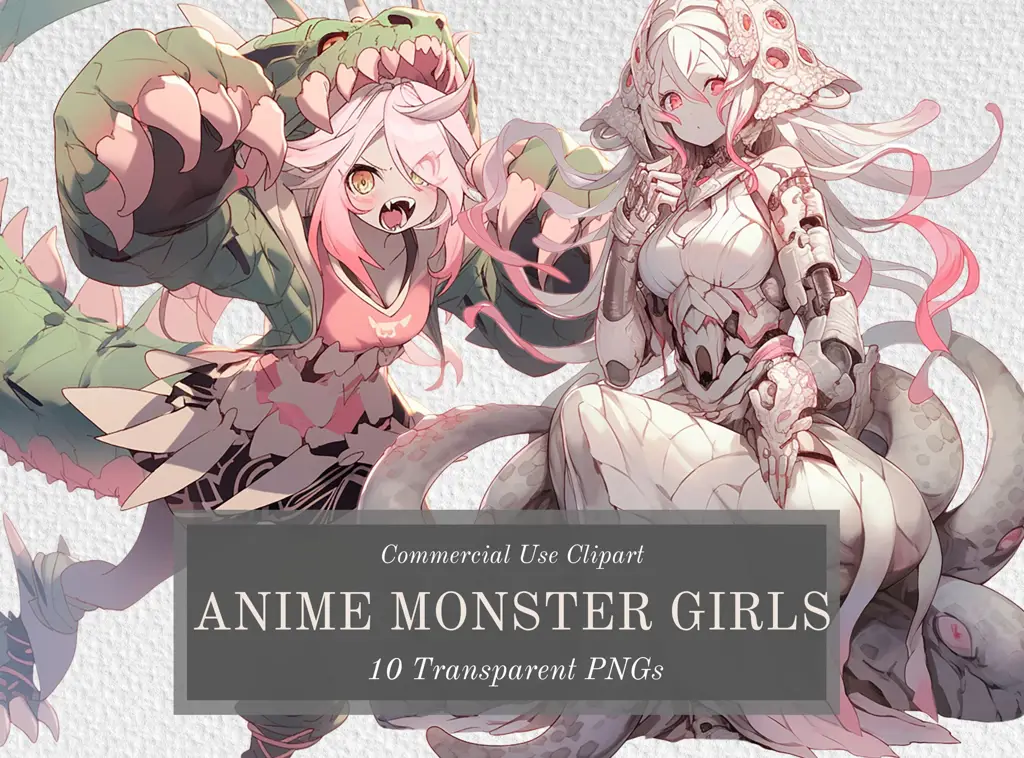 Ilustrasi karakter monster girl dari anime Monster Musume