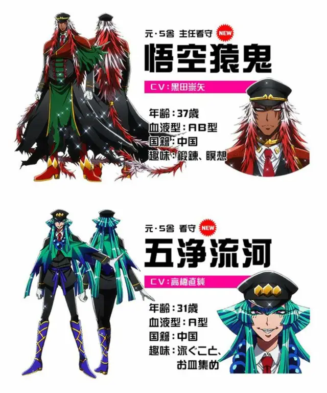 Gambar para karakter Nanbaka yang berwarna-warni dan ekspresif.