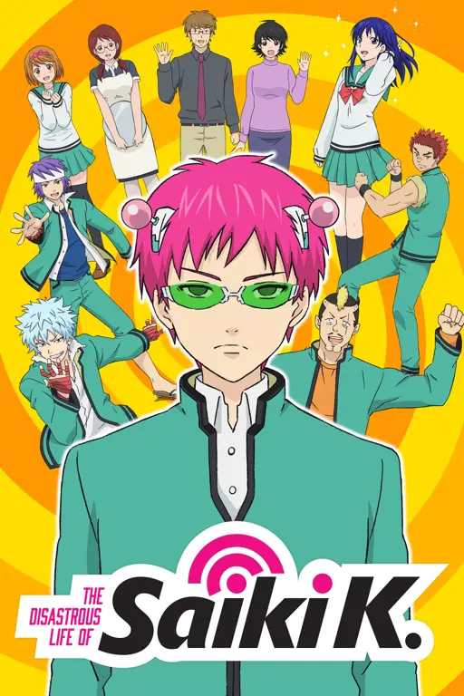 Gambar para karakter pendukung dalam anime The Disastrous Life of Saiki K.