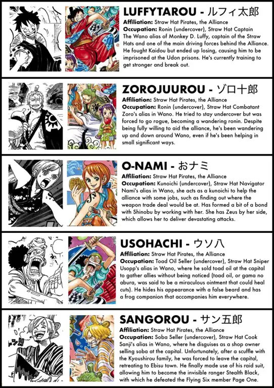 Karakter-karakter penting dalam arc Wano Kuni, One Piece