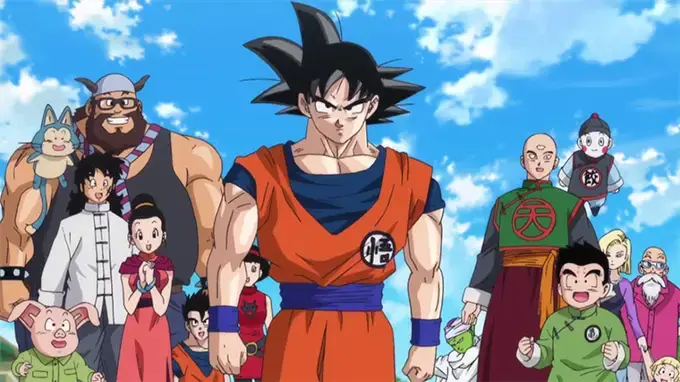 Para karakter Dragon Ball Z dalam Battle of Gods