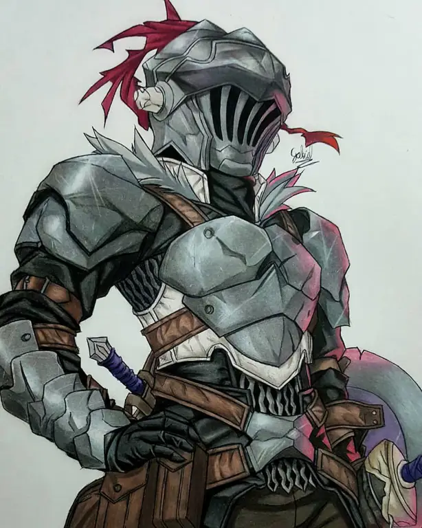 Para Karakter Goblin Slayer dalam sebuah ilustrasi