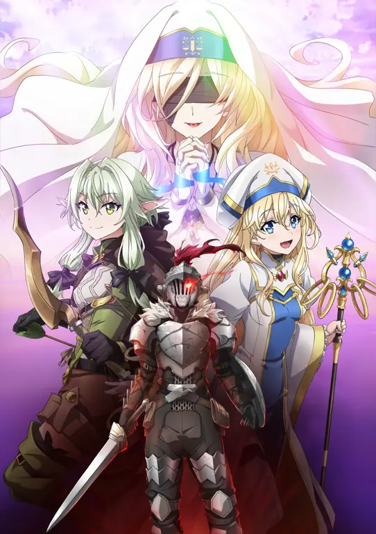 Gambar yang menampilkan karakter-karakter penting dalam Goblin Slayer