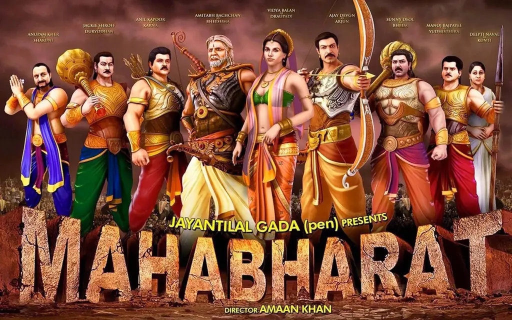 Gambar para karakter utama Mahabharata