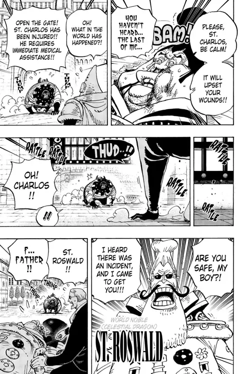 Gambar yang menampilkan karakter-karakter penting dalam One Piece chapter 908