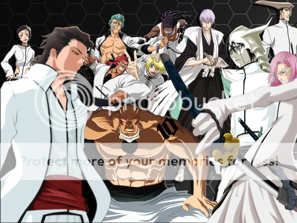 Gambar karakter-karakter utama di Bleach