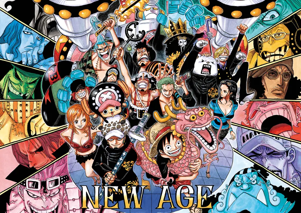 Karakter-karakter Penting di Arc Dressrosa Gambar yang menampilkan berbagai karakter penting di arc Dressrosa