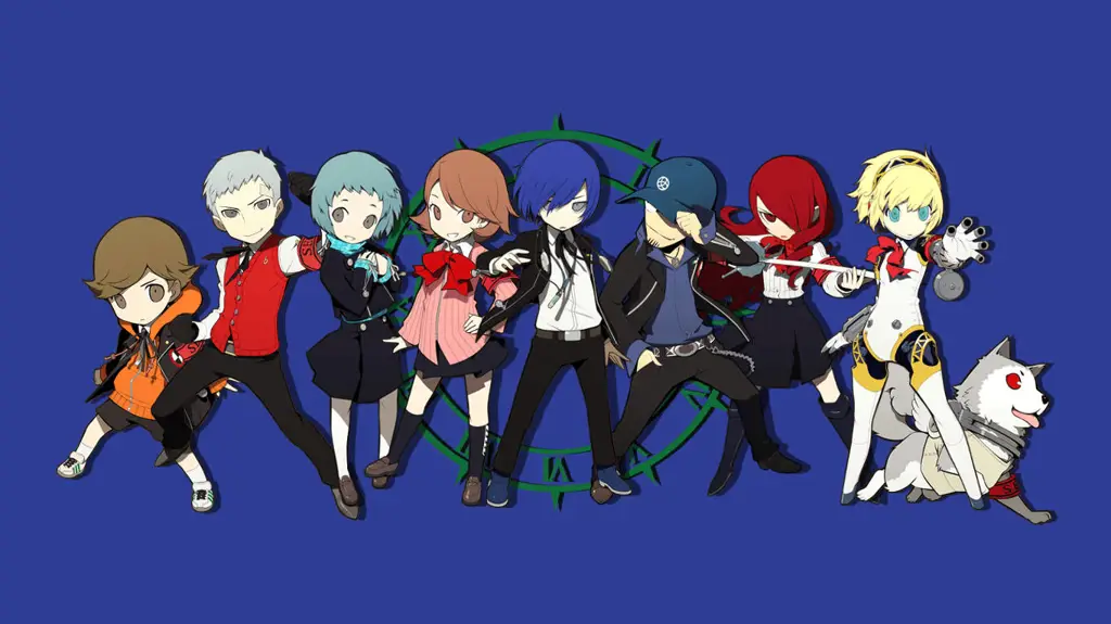 Gambar karakter-karakter dalam Persona 3