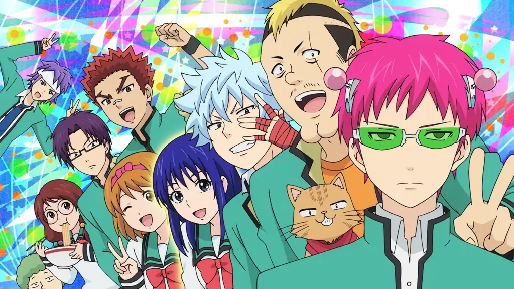 Gambar karakter-karakter dalam anime Saiki Kusuo no Psi Nan