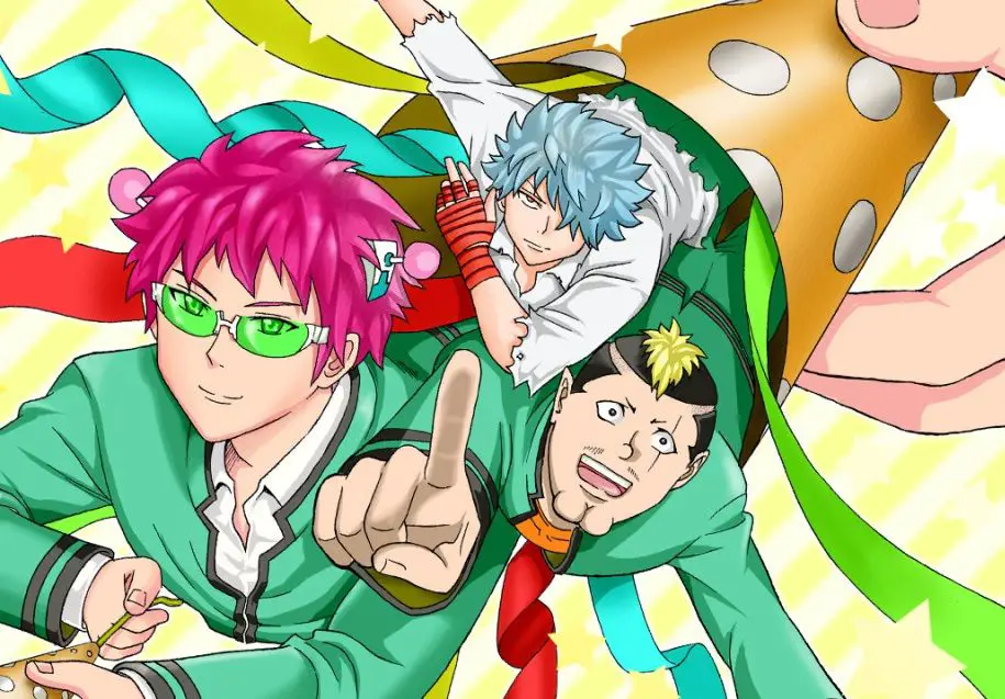 Gambar karakter-karakter utama dalam anime Saiki Kusuo no Psi Nan