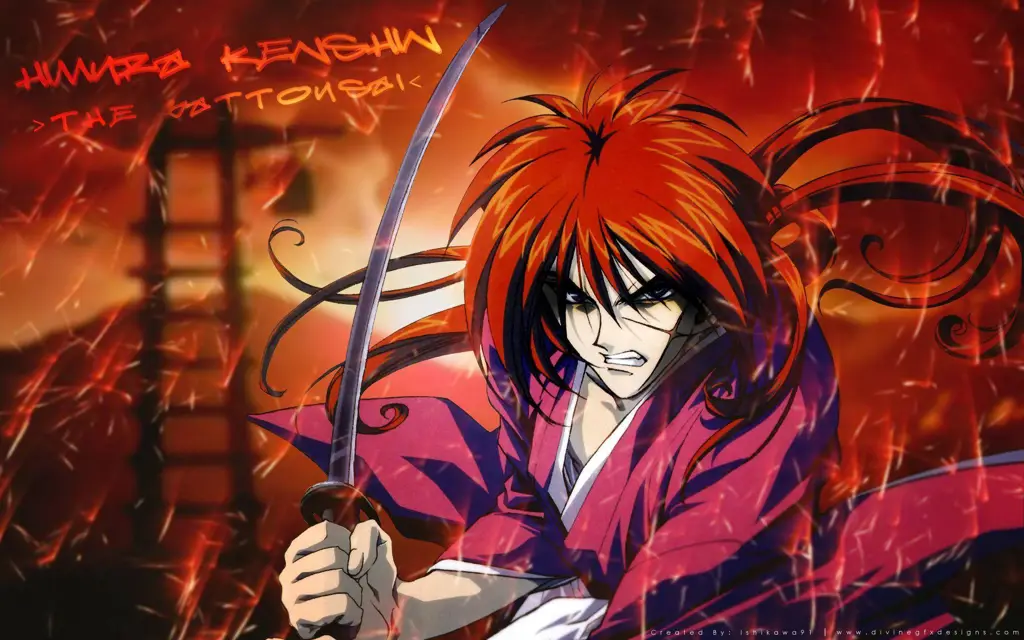 Gambar karakter-karakter utama dalam anime Samurai X