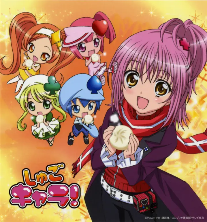 Karakter-karakter Shugo Chara yang Dicintai Gambar karakter-karakter utama dalam anime Shugo Chara