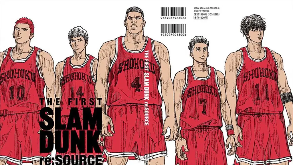 Gambar karakter-karakter utama dalam anime Slam Dunk