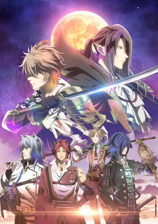 Gambar para karakter utama Sengoku Night Blood dengan visual yang menarik