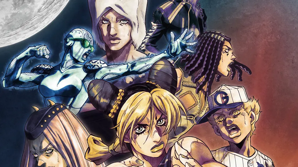 Gambar karakter-karakter di anime Stone Ocean