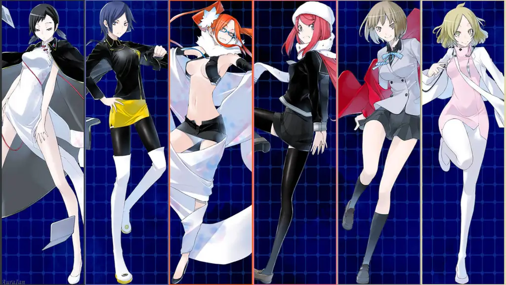 Gambar para karakter utama dalam game Devil Survivor.