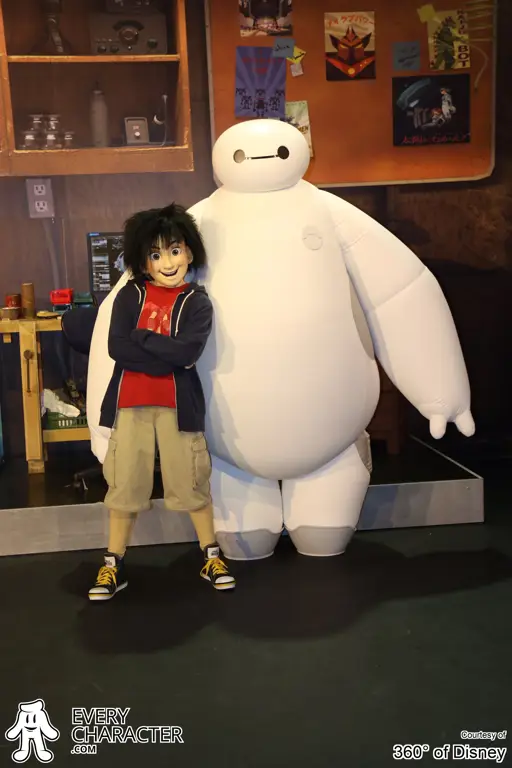 Para karakter Big Hero 6 dalam sebuah adegan film