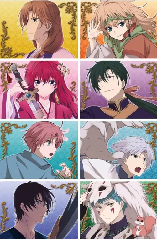 Para karakter utama dalam anime Akatsuki no Yona