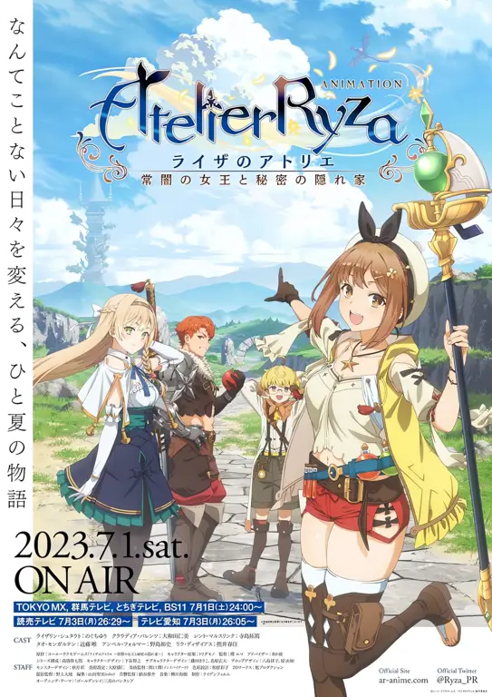 Gambar para karakter anime Atelier Ryza