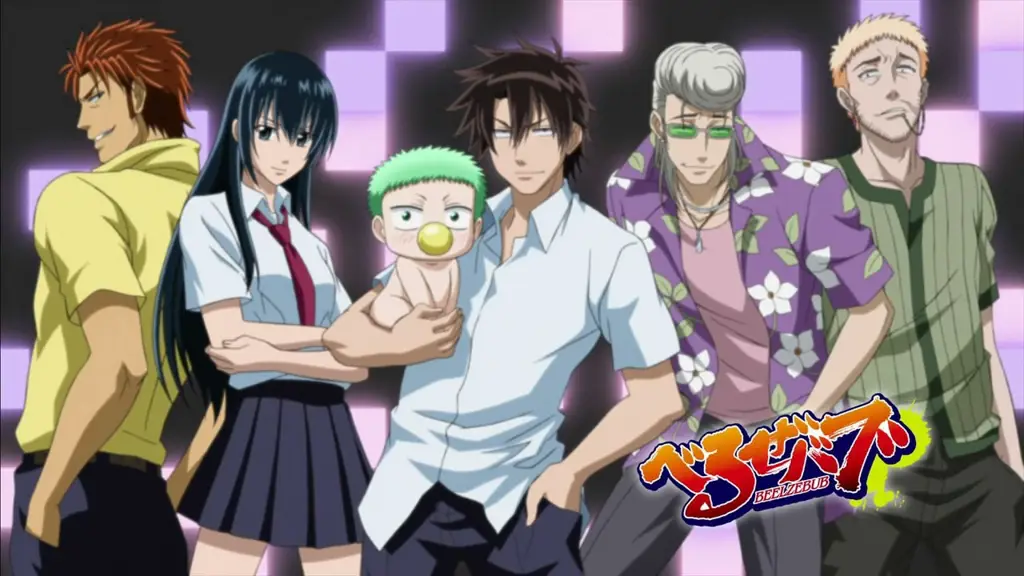 Gambar para karakter utama di anime Beelzebub