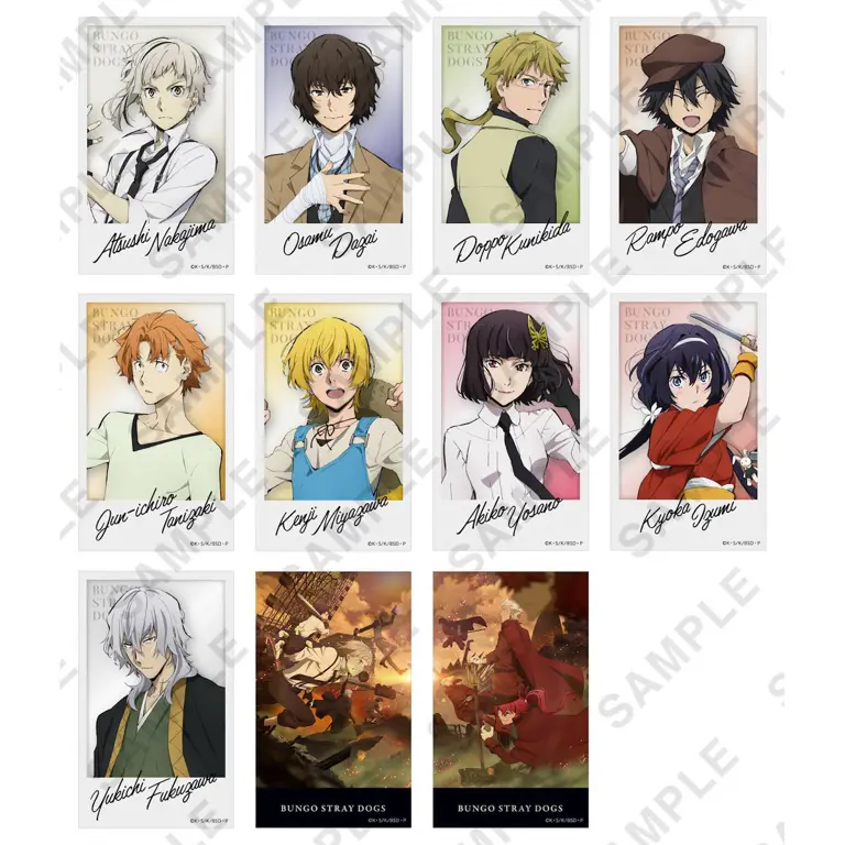 Gambar karakter-karakter utama Bungo Stray Dogs