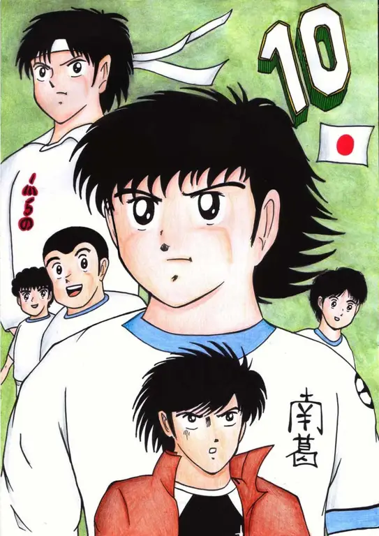 Karakter-karakter utama dalam anime Captain Tsubasa Gambar karakter-karakter Captain Tsubasa