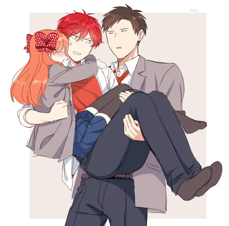 Karakter-karakter utama dalam anime Gekkan Shoujo Nozaki-kun Gambar para karakter utama Gekkan Shoujo Nozaki-kun