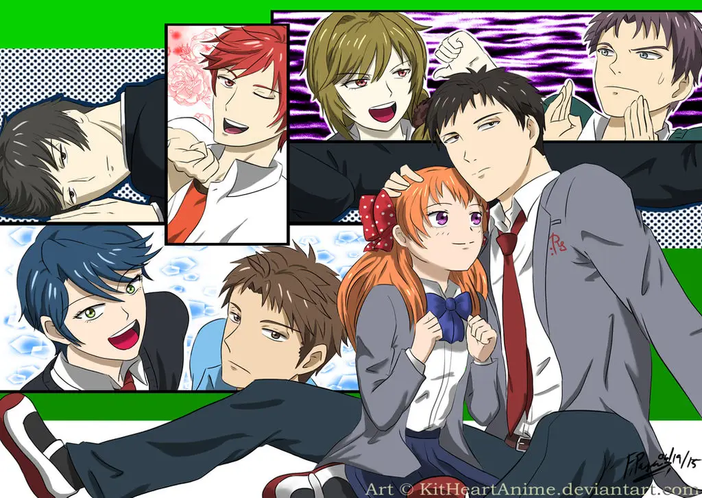 Gambar para karakter Gekkan Shoujo Nozaki-kun