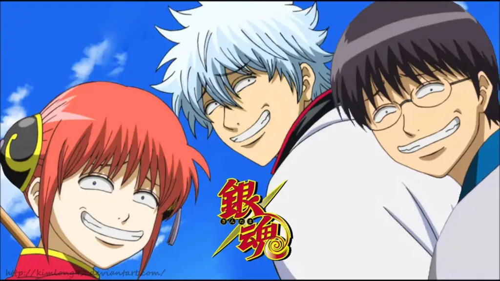 Gambar karakter-karakter utama Gintama