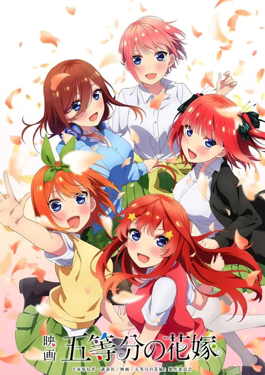 Gambar para karakter utama Go Toubun no Hanayome