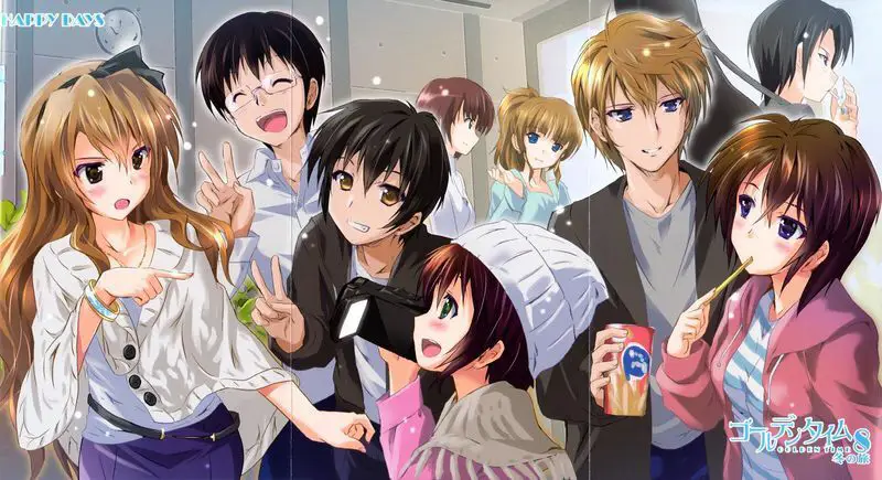 Gambar karakter-karakter utama dalam anime Golden Time