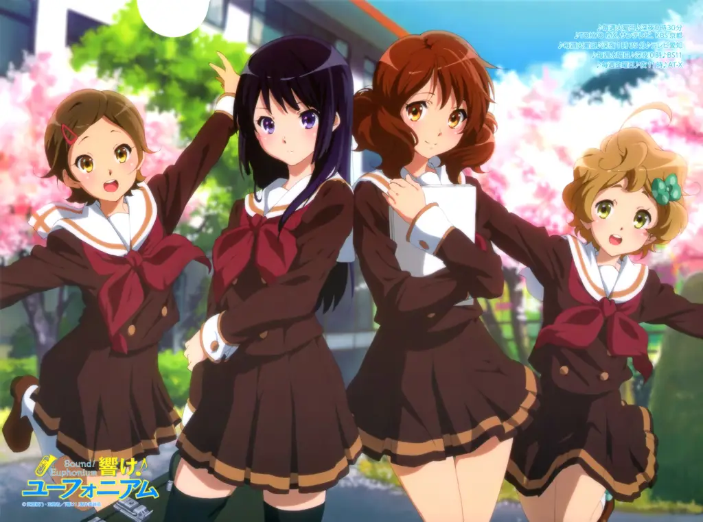 Gambar karakter-karakter utama Hibike Euphonium