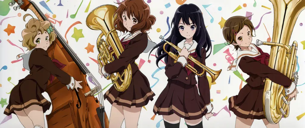 Gambar karakter-karakter utama Hibike! Euphonium