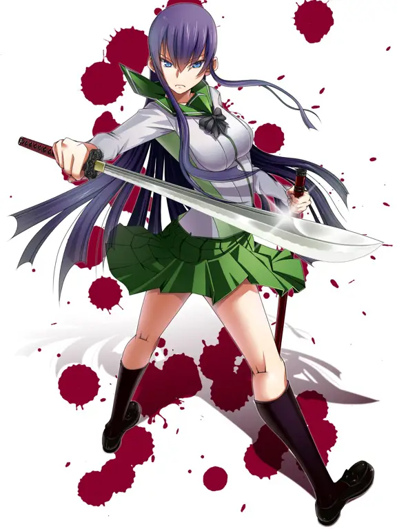 Gambar para karakter utama Highschool of the Dead