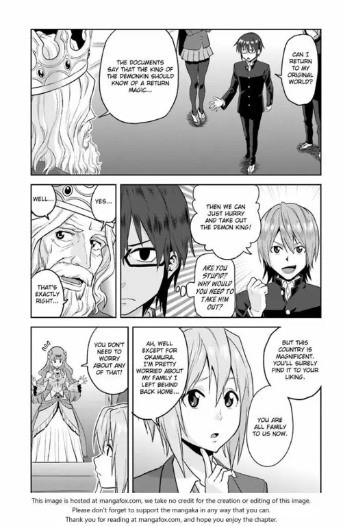 Para karakter dalam anime Konjiki no Moji Tsukai