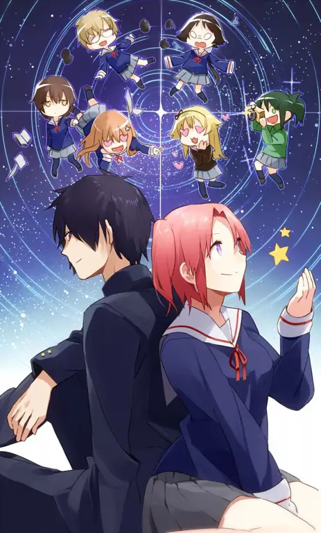 Karakter-karakter utama dalam anime Mikakunin de Shinkoukei Gambar karakter utama dalam anime Mikakunin de Shinkoukei